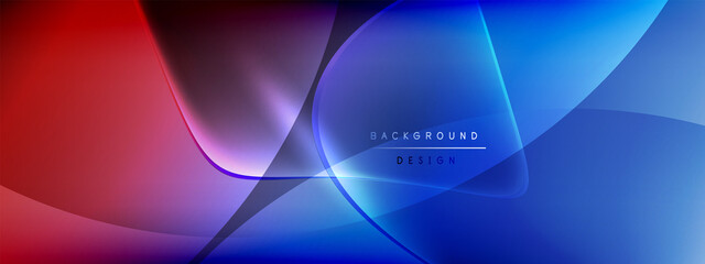 Vector abstract background - liquid bubble shapes on fluid gradient with shadows and light effects. Shiny design template for text