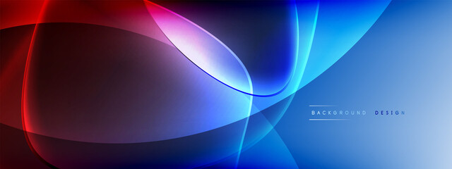 Vector abstract background - liquid bubble shapes on fluid gradient with shadows and light effects. Shiny design template for text