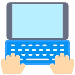 Laptop vector, Telecommuting or  remote work icon