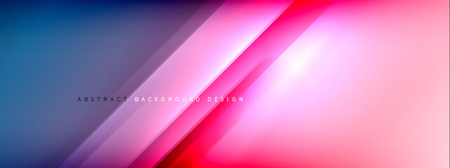 Motion concept neon shiny lines on liquid color gradients abstract backgrounds. Dynamic shadows and lights templates for text