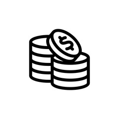 money icon, coin money icon logo illustration design