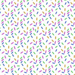 Ice-cream summer seamless pattern. Bright color. Hand drawn style.