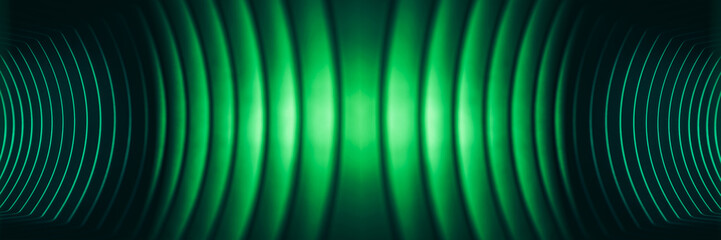 Beautiful abstract gray tunnel with color light on a background.