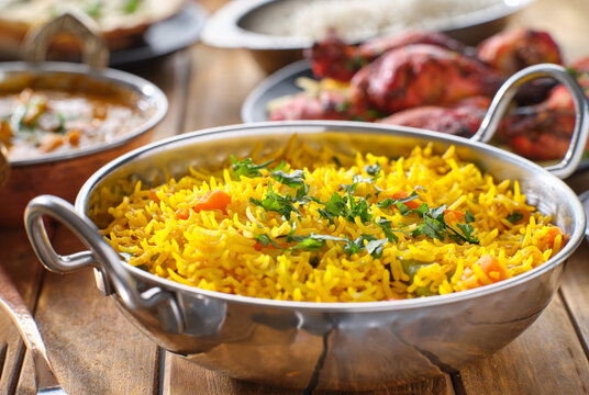 Indian Vegetable Biryani Rice Dish