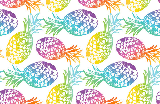 Color abstract hand drawn doodle tropical pattern background. Trendy template design texture.
