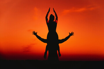 sporty couple sports outdoors in the summer