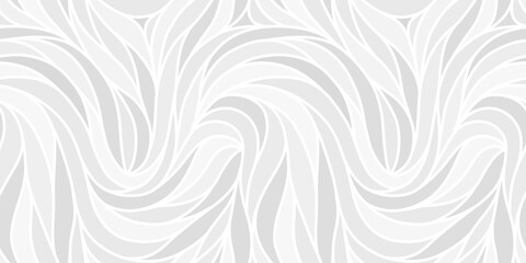 Monochrome seamless striped pattern. Wavy stylish abstract background.