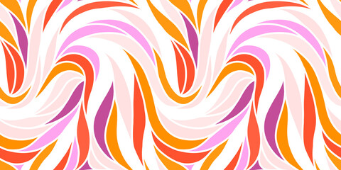 Colorful seamless striped pattern. Wavy stylish abstract background.