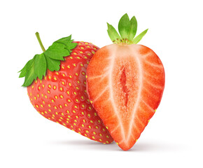 Strawberry isolated on white background. Clipping Path