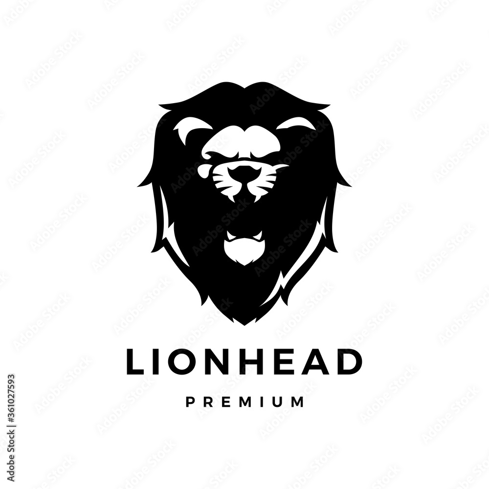 Wall mural lion head logo vector icon illustration