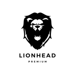 lion head logo vector icon illustration
