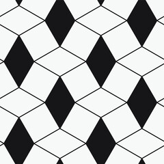  Vector seamless pattern. Repeating geometric tiles with a grid of rhombuses.
