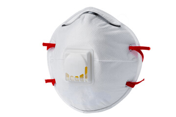 Medical protective mask isolated on white background