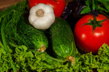 greens for diet salad set