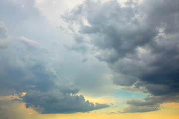 Summer sky with clouds before rain 