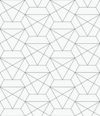 Vector seamless pattern. Modern stylish texture. Repeating geometric hexagons.