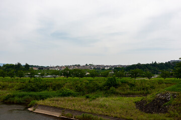 Fototapeta na wymiar View of residence area of Sanda city, Hyogo prefecture, Japan