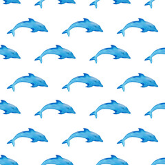 seamless dolphin pattern