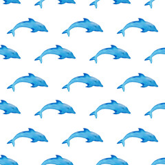 Obraz premium seamless dolphin pattern