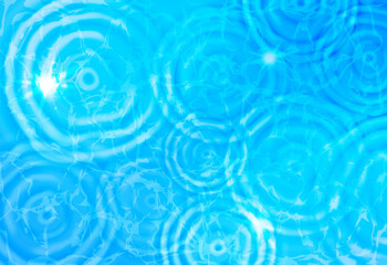 Fototapeta na wymiar Blue water with round waves. Vector illustration.