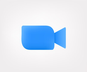 Video camera icon isolated on white background