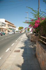 Fototapeta na wymiar Street leading through La Azohia in Murcia, Spain.
