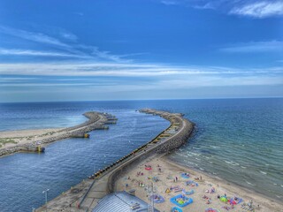 Obraz premium beach and sea. Kolobrzeg. Poland 