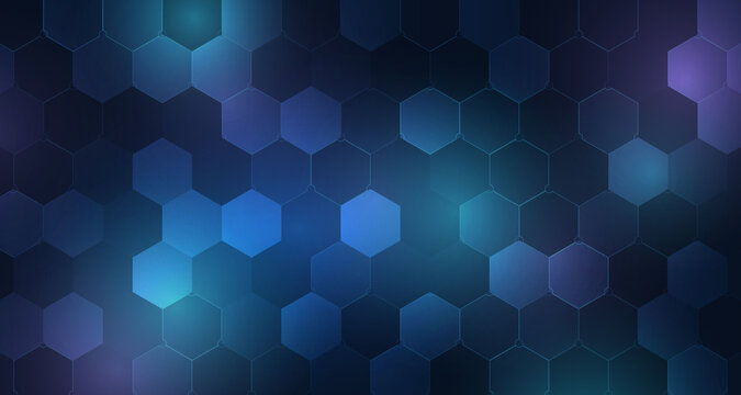Abstract blue hexagon futuristic pattern design background. vector eps10