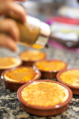 COOKING HOMEMADE CUSTARD AND PUTTING CINNAMON