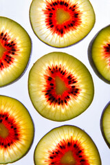 Fototapeta premium A close-up photo of the kiwi cut.