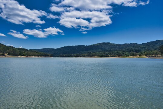 Lake In Lexington Reservoir County Park In USA