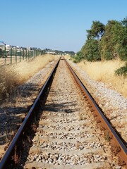 Eisenbahnlinie Lagos nach Portimao Algarve Portugal