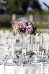 Decorated Table For a Wedding Ceremony, Wedding Organization