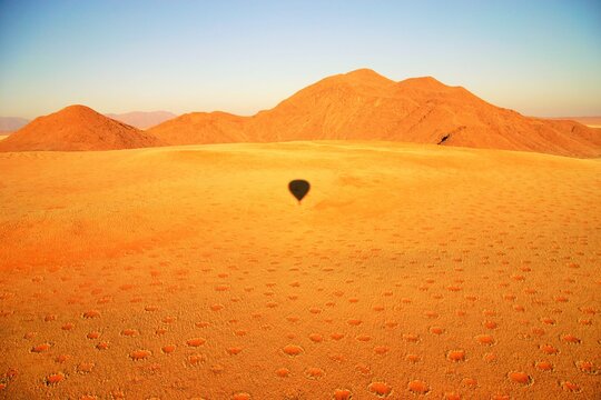 Mysterious fairy circles in Namib desert, Africa 