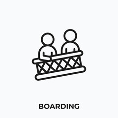 boarding icon vector. boarding sign symbol for your design