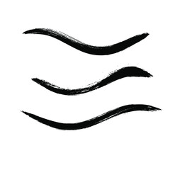 Makeup strokes, Set of mascara smudge, makeup eye pencil swatches, Beauty and cosmetic black brush smudges vector background. smear make up lines collection, liquid make up texture isolated on white.