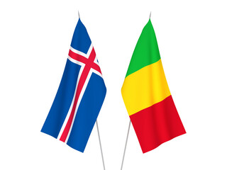 Iceland and Mali flags