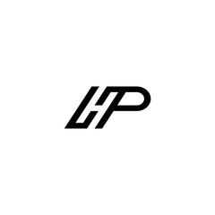 HP H P letter logo design vector