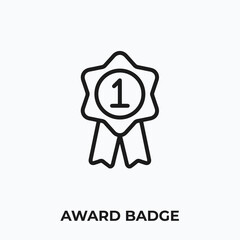 award badge icon vector. award badge sign symbol for your design