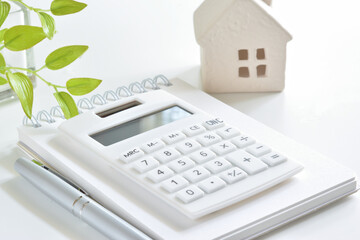 Calculator on a notebook