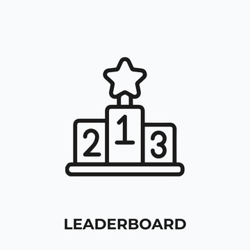 leaderboard icon vector. coc leaderboard tail sign symbol for your design