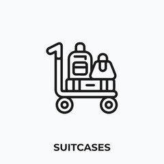suitcase icon vector. suitcase  sign symbol for your design