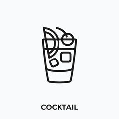 cocktail icon vector. cocktail sign symbol for your design