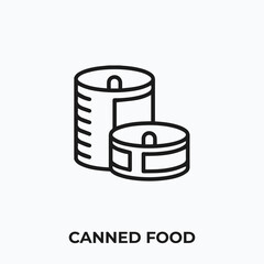 canned food icon vector. canned food sign symbol for your design