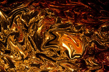 yellow golden metallic liquidity luxury background illustration