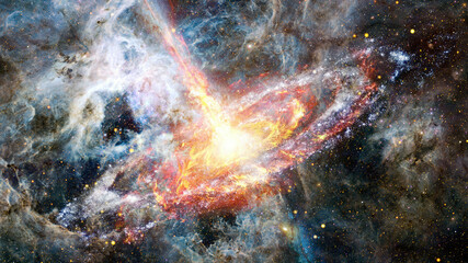 Pulsar highly magnetized neutron star. Elements of this image furnished by NASA