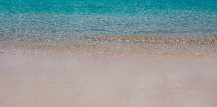 Abstract seascape And Sea Beach and Soft wave of blue ocean. Summer day