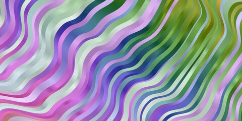 Fototapeta premium Light Multicolor vector pattern with curves. Colorful illustration in abstract style with bent lines. Best design for your posters, banners.