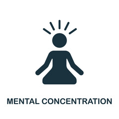 Mental Concentration icon. Simple element from productive work collection. Creative Mental Concentration icon for web design, templates, infographics and more