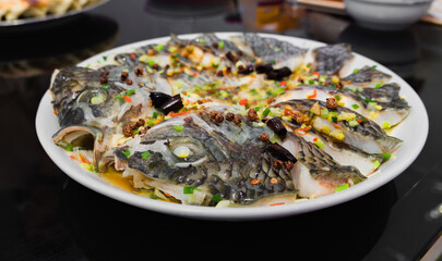 grilled fish with vegetables